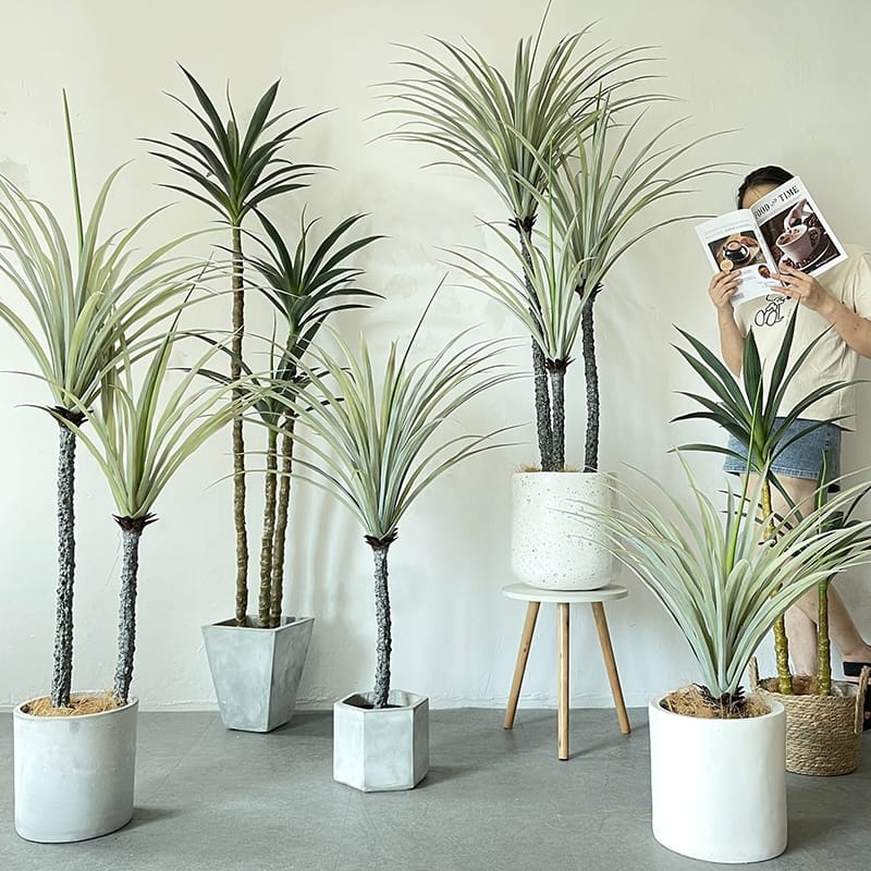 with No Pot 6' Yucca  x3 Artificial Palm Tree Silk Plant _ New 