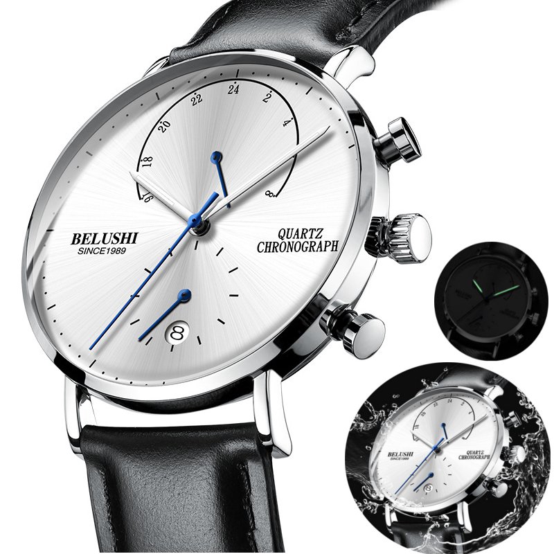 men's analog watch with backlight