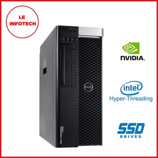 Dell Precision T3600 Workstation  Intel Xeon E5-1620 3.6GHz 32/64GB 512GB SSD Nvidia Quadro 2GB Win10Pro 1Mo Wrty Used