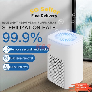 【SG Stock】Portable Air Purifier USB Mute Mini Air Purifier Activated Carbon Removal Removal Dust