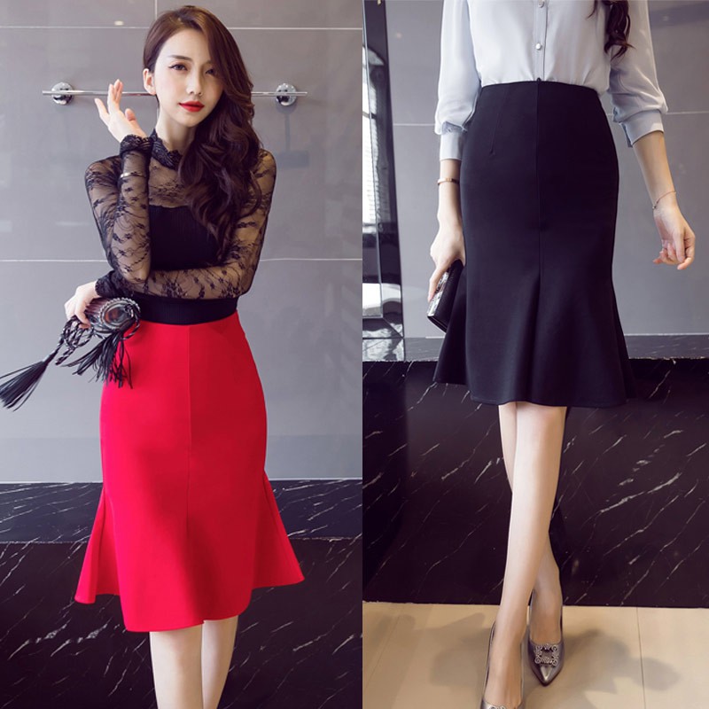 midi skirt office wear