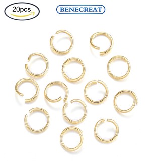 18K Real Gold Plated Brass Gold Round Links Brass Circle Connector 40x0.8x0.8mm -RGP3313-40 Brass Round Connector Jewelry Supplies