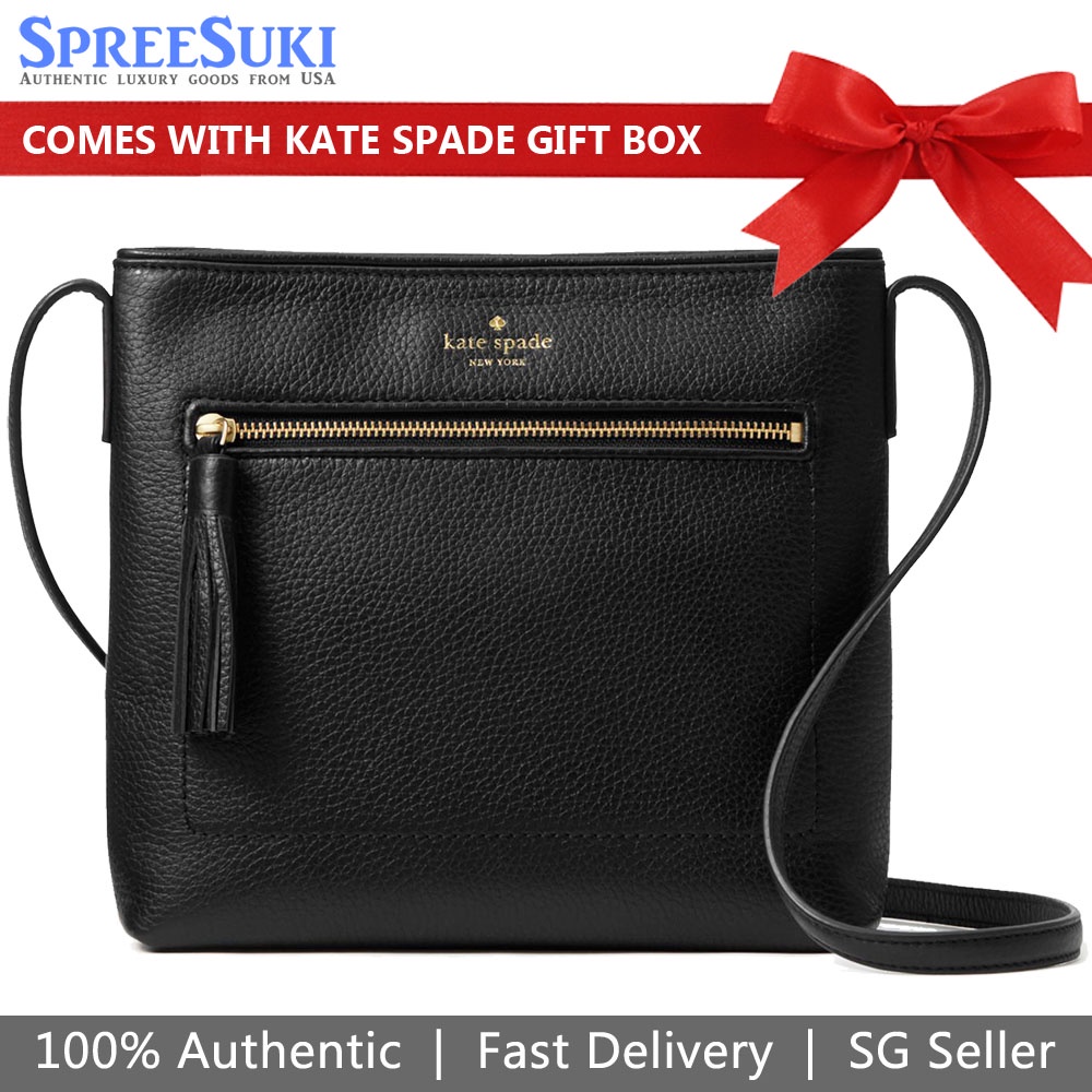 Kate Spade Handbag In Gift Box Chester Street Dessi Crossbody Bag Black #  WKRU4073 | Shopee Singapore