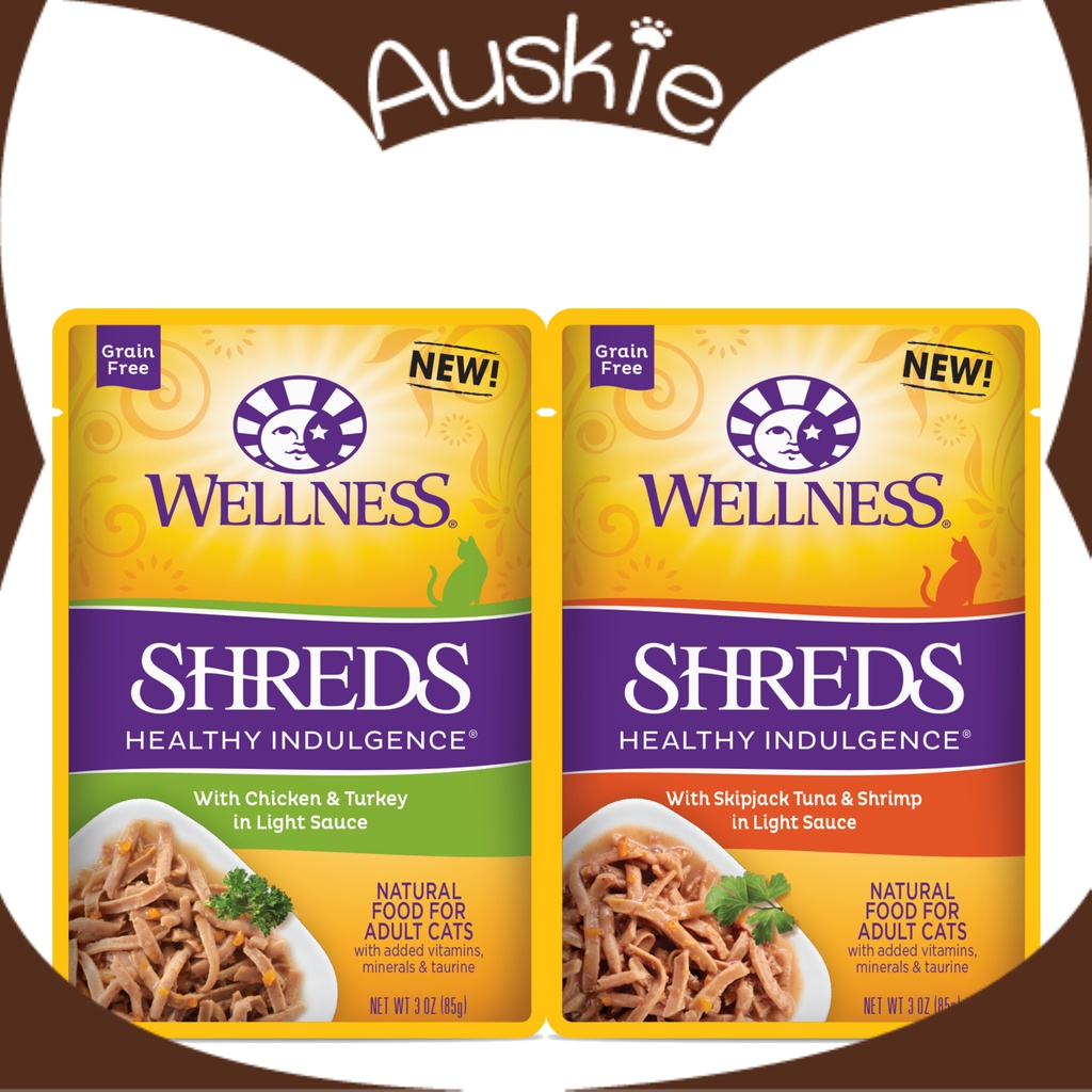 Wellness Healthy Indulgence Shreds Wet Cat Food 3oz (2 Flavors