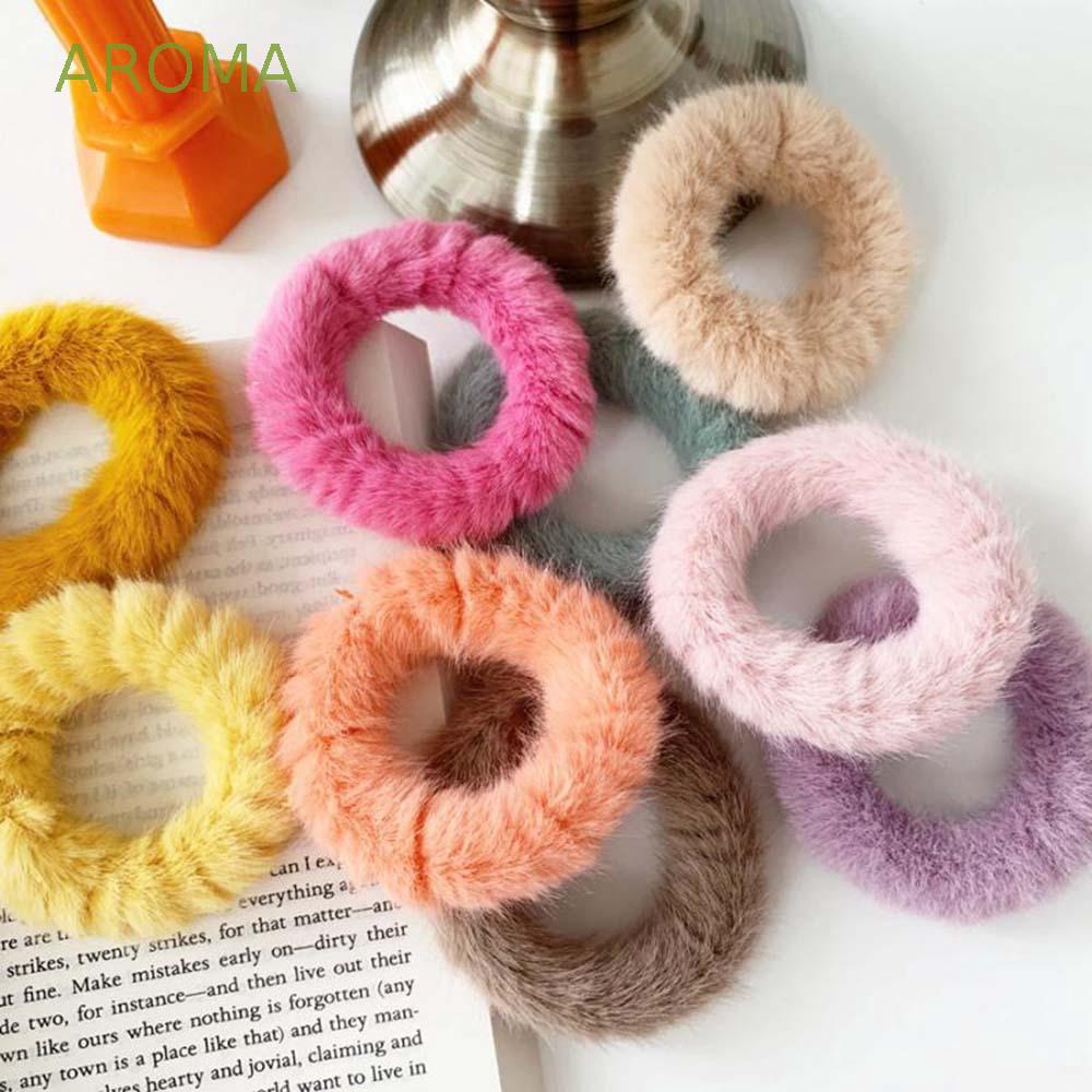 Aroma Elastic Soft Fluffy Fur Furry Hair Band Shopee Singapore