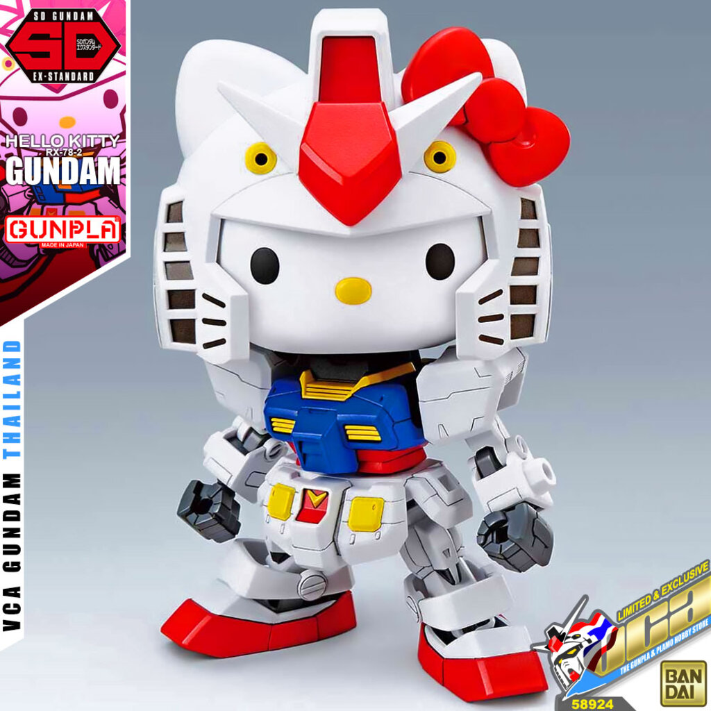 Bandai Gunpla Sd Ex Standard Sdex Hello Kitty Rx 78 2 Gundam Hollo