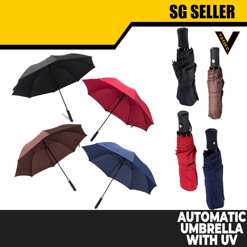 Sg seller automatic umbrella auto open and close with UV protection