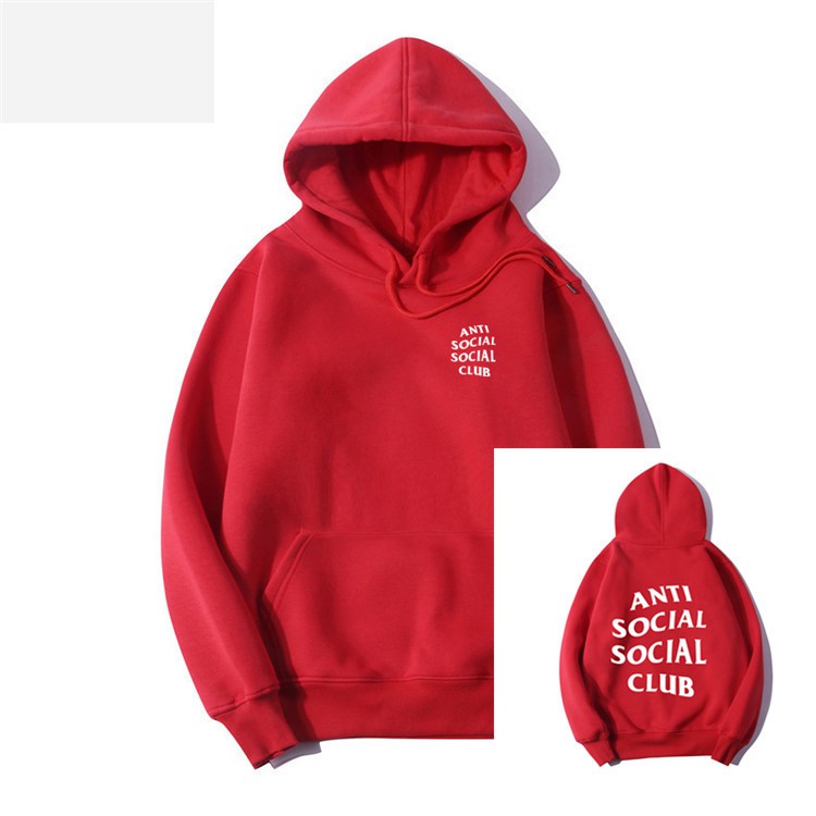 anti social social club hoodie red