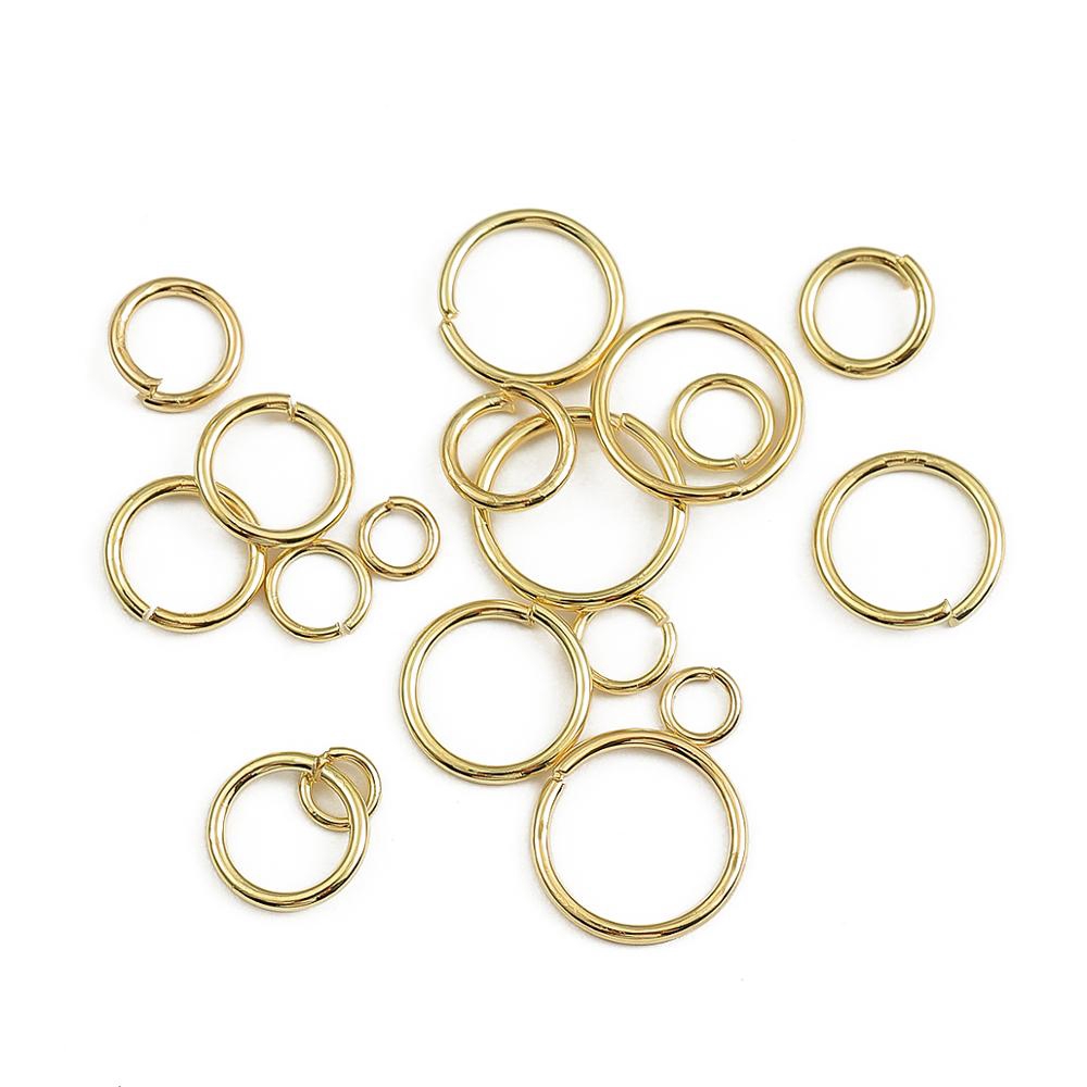 100Pcs 7-10mm Stainless Steel Round Split Rings Small Double Ring Jewelry Making