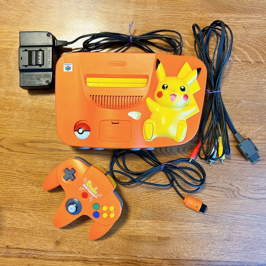 Nintendo 64 N64 Pokemon Limited Pikachu Console Orange Yellow Rare Tested Japan Shopee Singapore