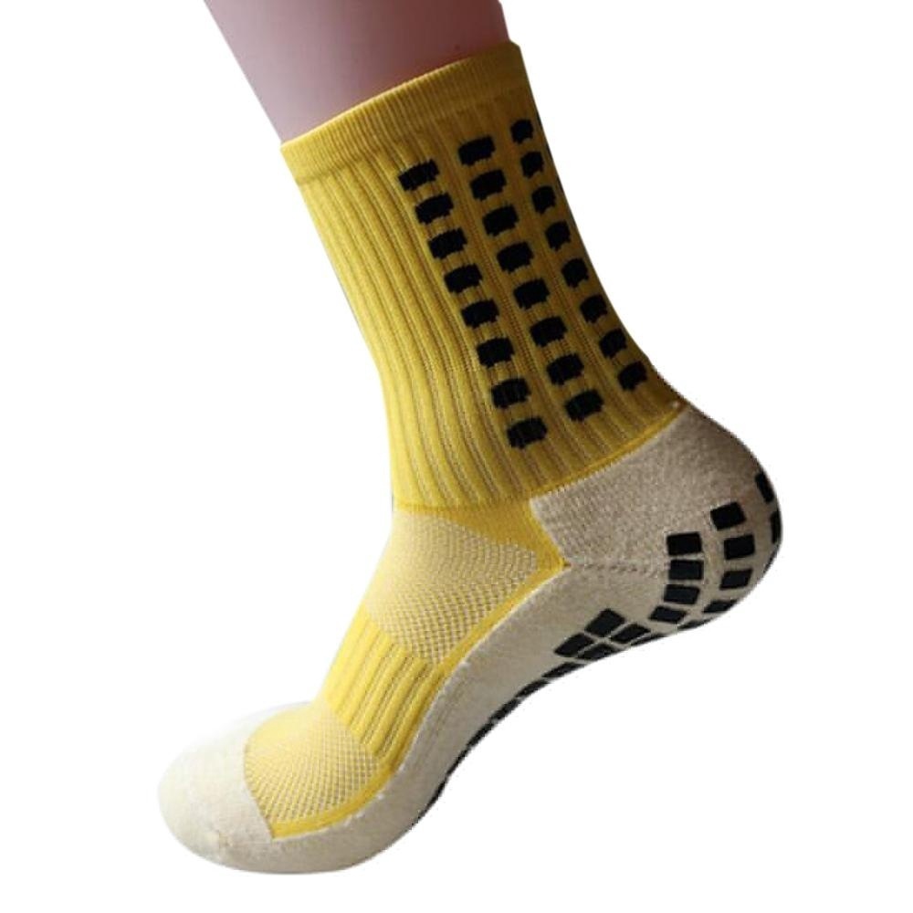 Anti Slip Soccer Socks Professional Non Slipping Football Socks with Skidproof Rubbers Adult Crew Cotton Sport Socks Trusox Style 