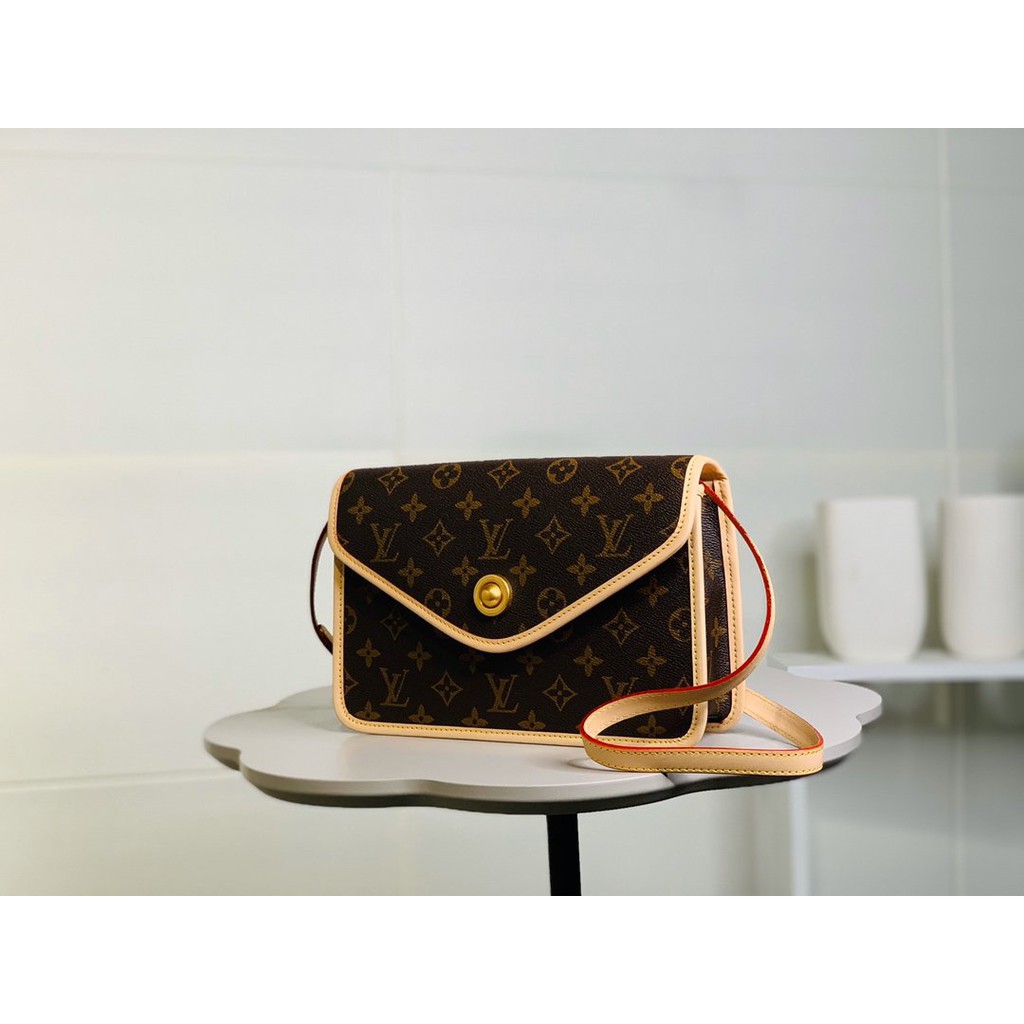 LV LOUIS VUITTON POCHETTE FéLICIE black embossed envelope bag chain bag old three-in-one ...