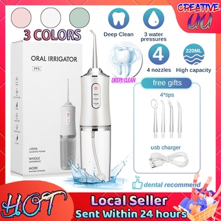 🔥【SG Ready Stock】🔥Oral irrigator Water floss Electric Tooth cleaning Healthy Oral care USB recharge Portable 3 Modes 衝牙器