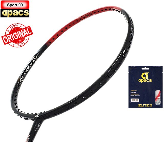 (Siap pasang Tali 4KNOT) Apacs Nano Fusion Speed 722 Badminton Racket