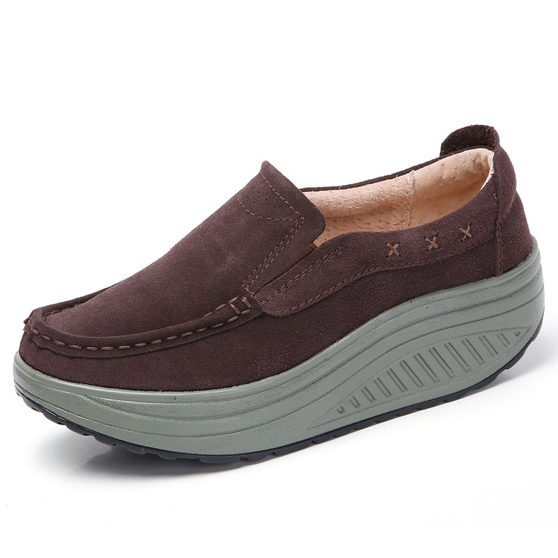 brown casual slip on shoes