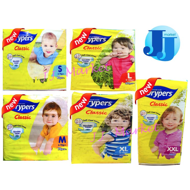 Genkioffspring Diaperpampers Newborn Drypers Classic Open S M L Xl Xxl Shopee Singapore