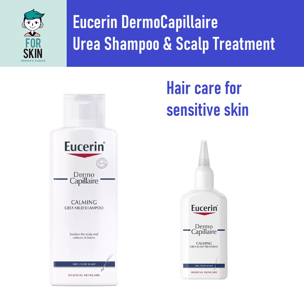 Eucerin DermoCapillaire Calming Urea Shampoo & Scalp Treatment Shopee