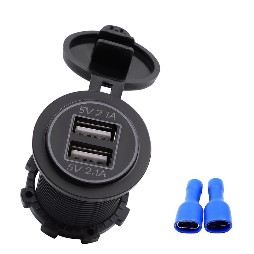 4 2a Dual Usb Ports Portable Car Charger Socket Adapter Outlet