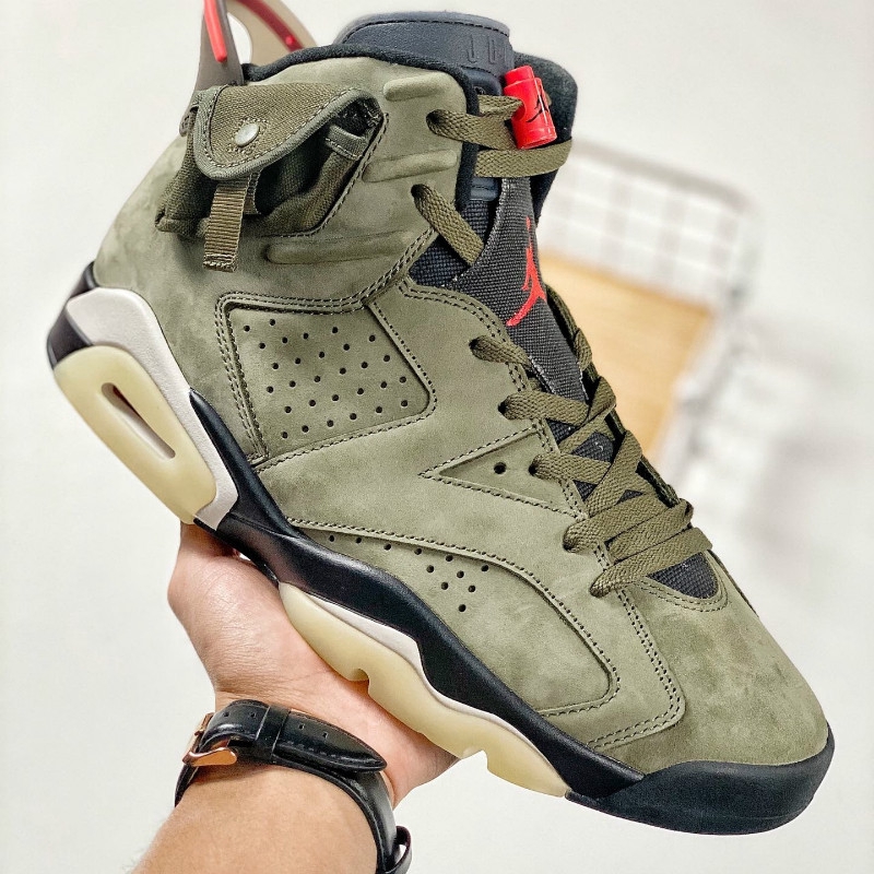 army green jordan 6