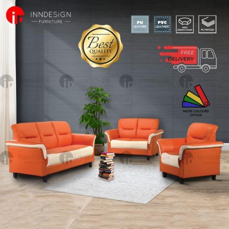 tbbsg homefurniture outlet 1 / 2 / 3 SEATERS PVC LEATHER SOFA (21