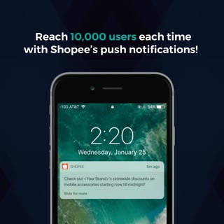  Shopee  Push Notification x 10 000 users Shopee  Singapore