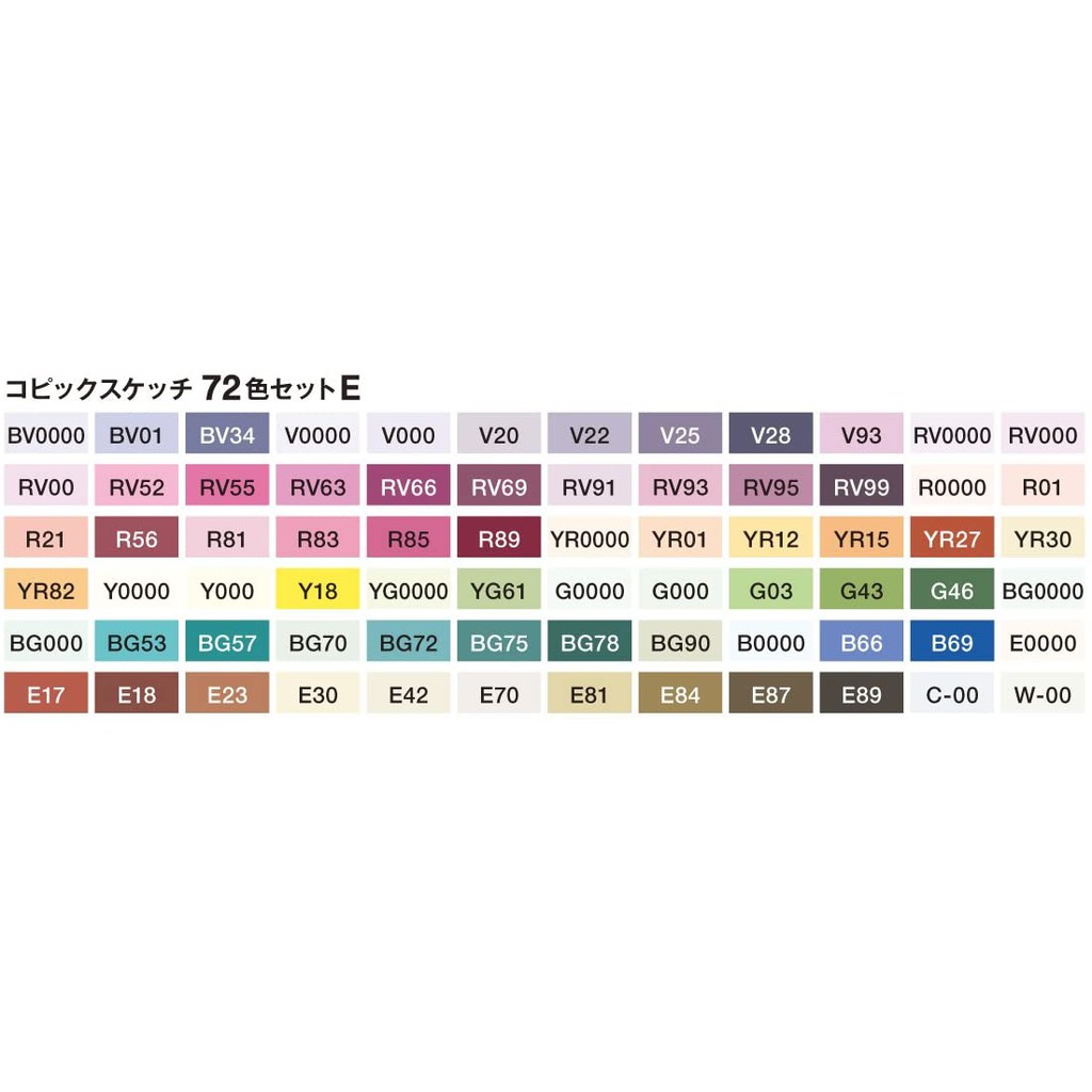 Copic Sketch Markers 72 Color Set A B C D E From Japan Art Professional Shopee Singapore