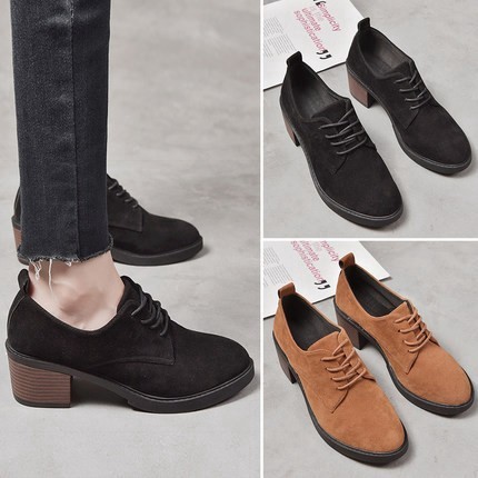 women's suede lace up oxfords