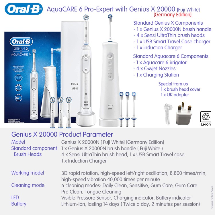 oral b genius x aquacare 6