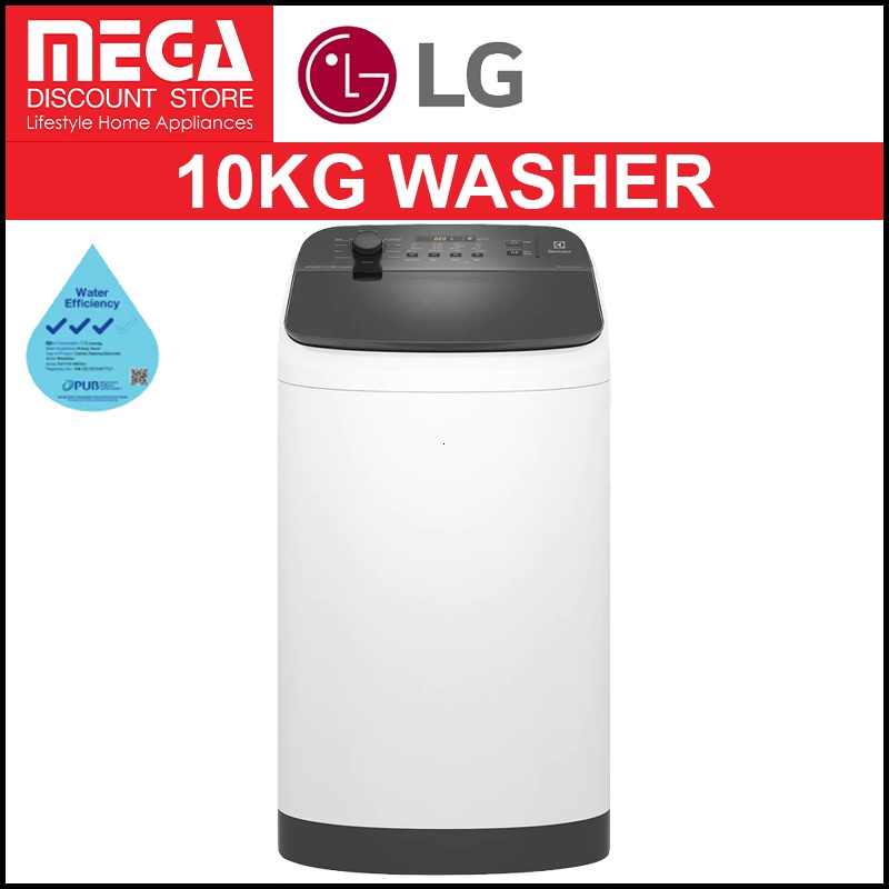ELECTROLUX EWT1074M5WA 10KG TOP LOAD WASHER (3 TICKS) Shopee Singapore