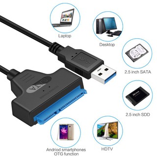 ❤❤ USB 3.0/2.0/Type C to 2.5 Inch SATA Hard Drive Adapter Converter Cable for 2.5'' HDD/SSD