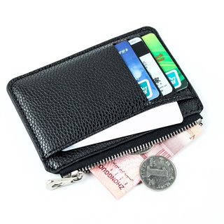 Hot Sale Men Wallet Solid Color Textured Pu Zipper Card Holder Mini Coin Purse New #6