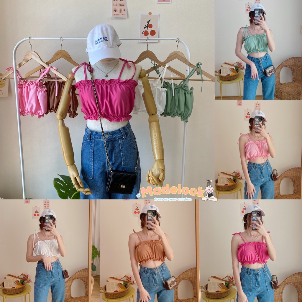 ML Single-Shoulder Crop Top Wear It To The Beach It's Cute Italian Silk ...