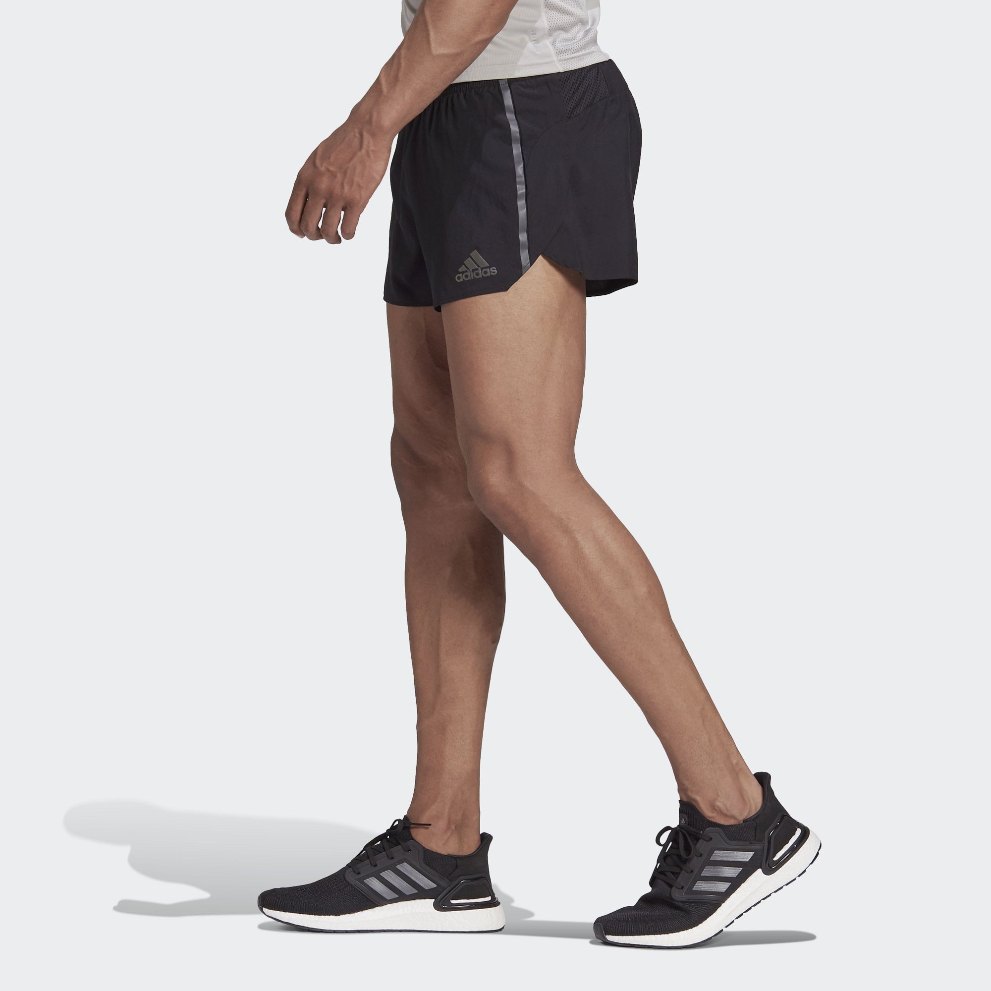 adidas split running shorts