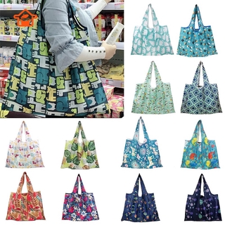 Image of 1pc Large Foldable Shopping Recyclable Reusable Cloth Bags For Groceries Eco-Friendly Washable instayouth.sg