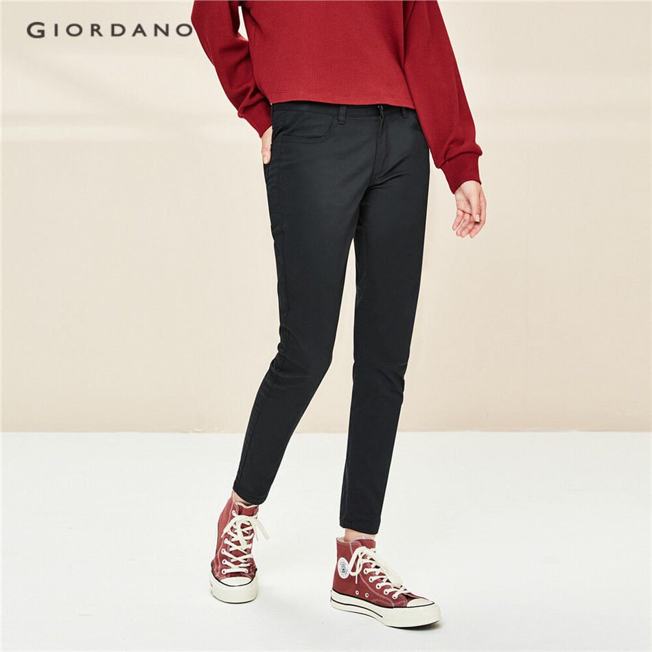 Giordano Women Plain Mid Rise Ankle Length Pants 05420338 Shopee Singapore
