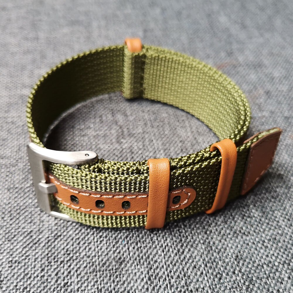 18mm 20mm 22mm Woven Nylon+Genuine Leather Strap Watch Band Men Replacement  Bracelet Watch Accessories for Hamilton/Seiko | Shopee Singapore