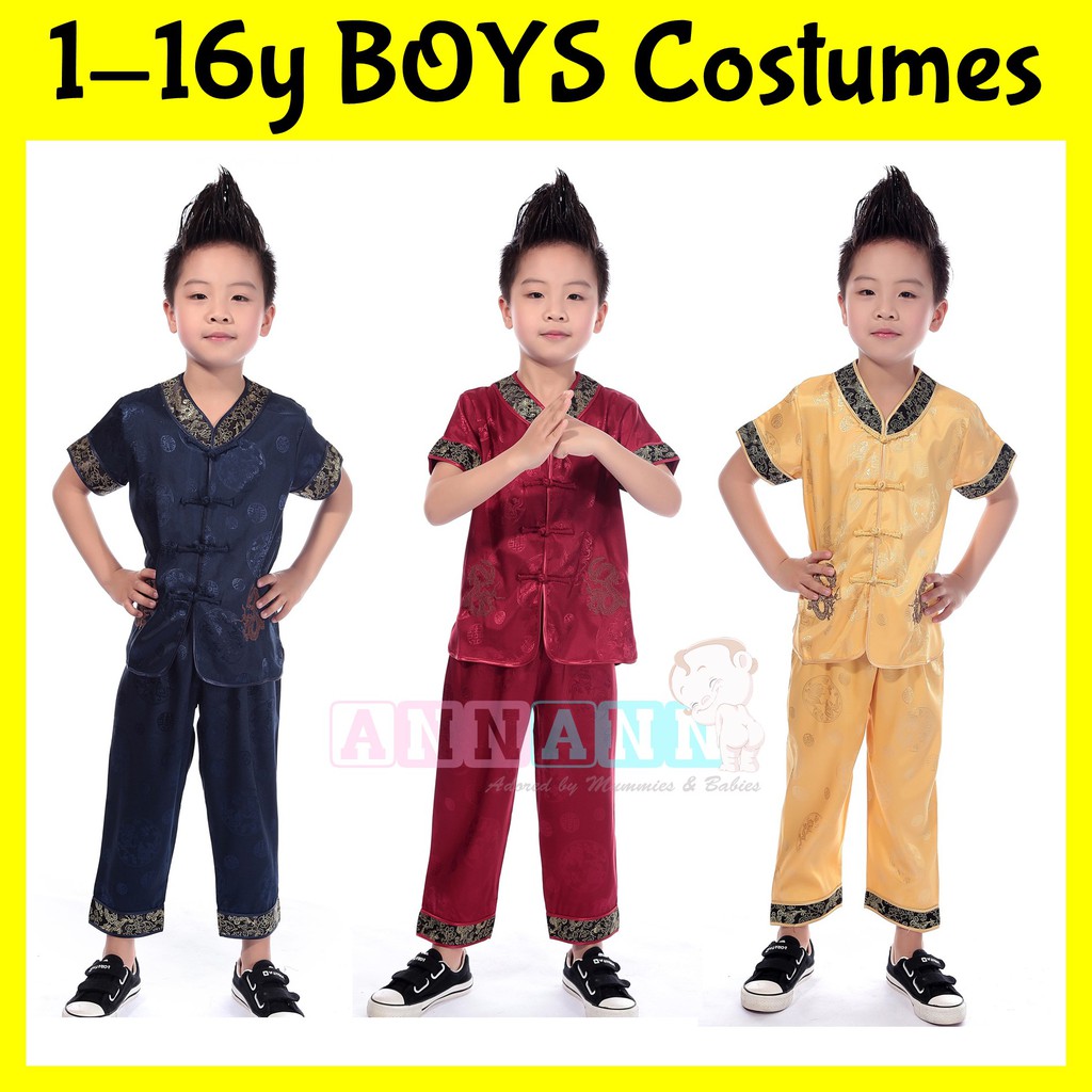 CNY Chinese New Year Boys Costumes Cheongsum★Shirt Pants Top★Girls Kids