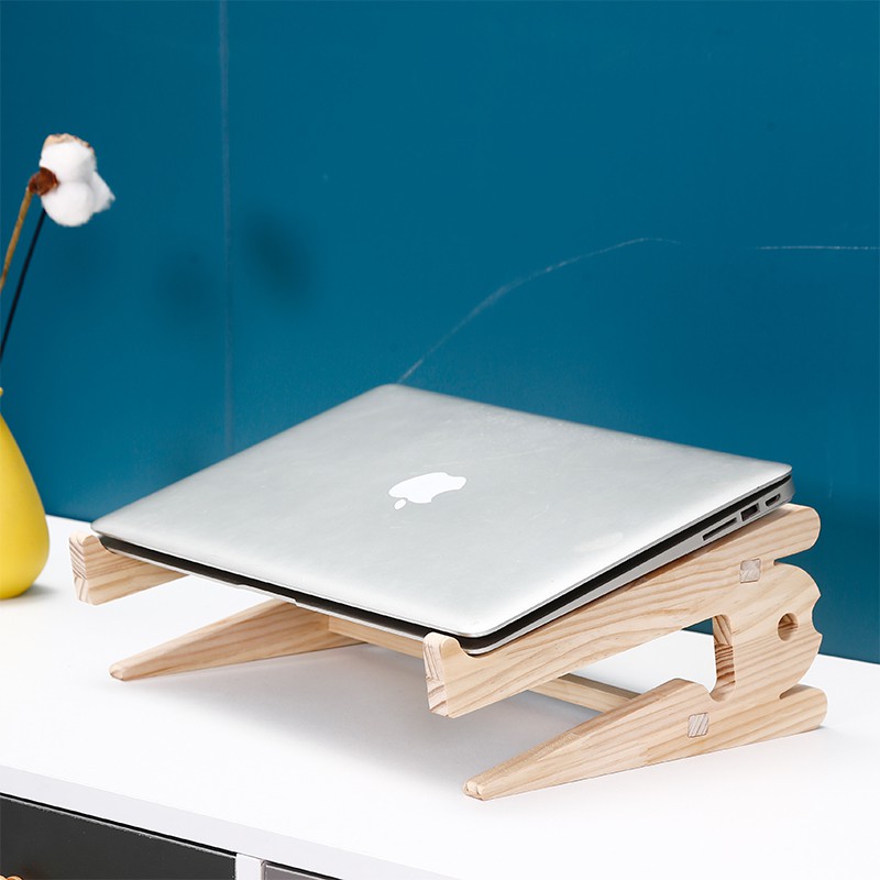 wood laptop holder