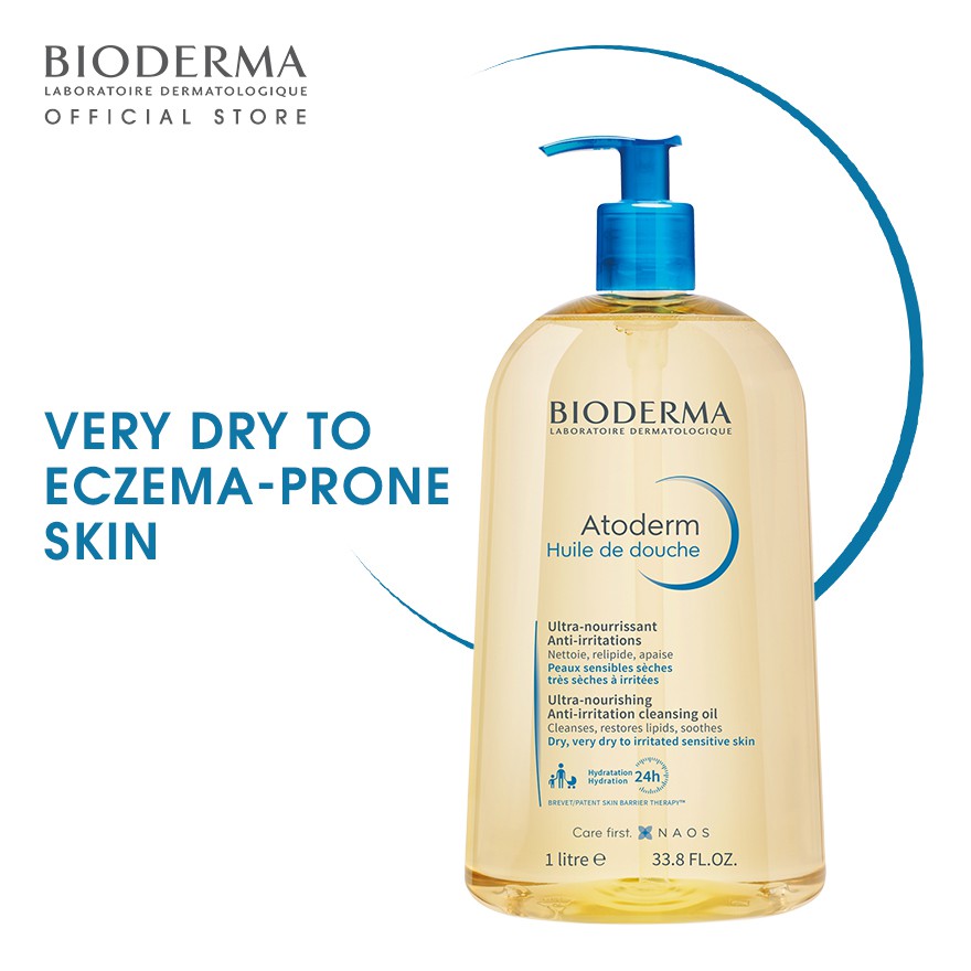 Bioderma Atoderm Huile de douche AntiIrritation Face & Body Cleansing Shower Oil (Very Dry