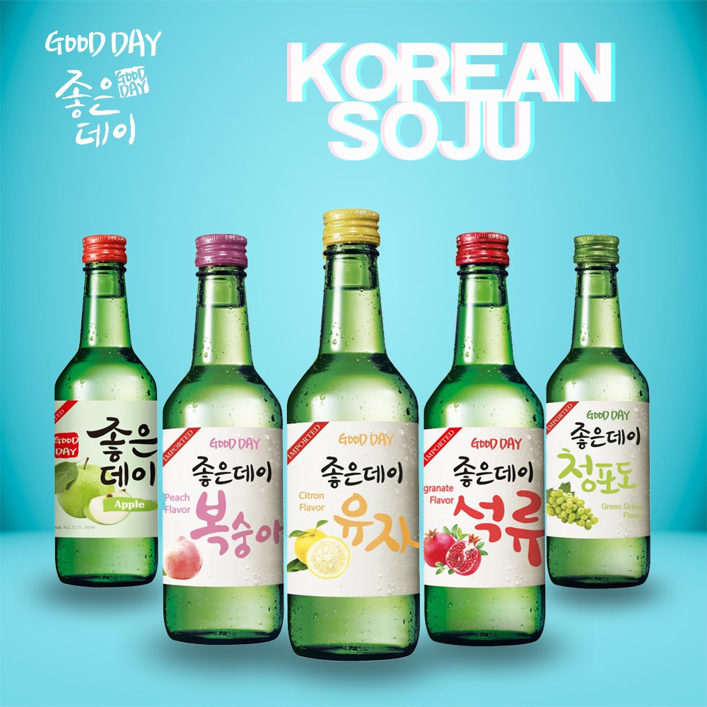 Good Day Soju x 20 bottles Blueberry, Peach, Melon, Pineapple, Citron