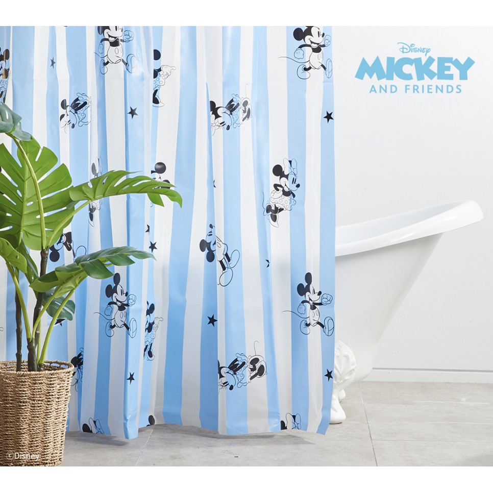 Daiso Korea X Mickey Minnie Mouse Bathroom Supplies Series Shower Curtain Shopee Singapore