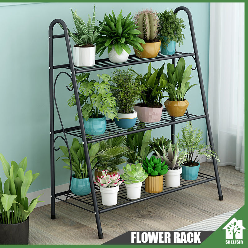 Thicken Iron Flower Stand Multi-Layer Plant Rack Balcony Flower Pot ...