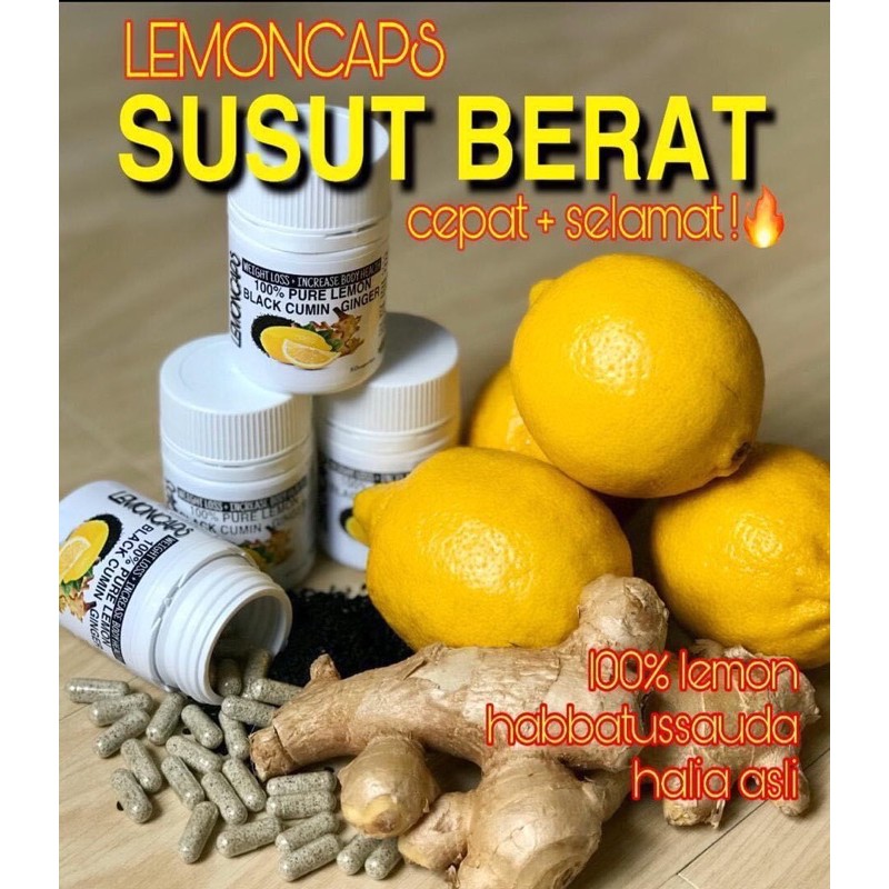 Shop Malaysia Lemoncaps Free Gift Kapsul Lemon Halia Habbatussauda Shopee Singapore