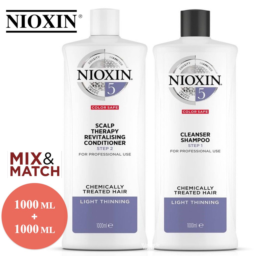 Nioxin Salon Professional Shampoo Conditioner Bundle 2x1000ml