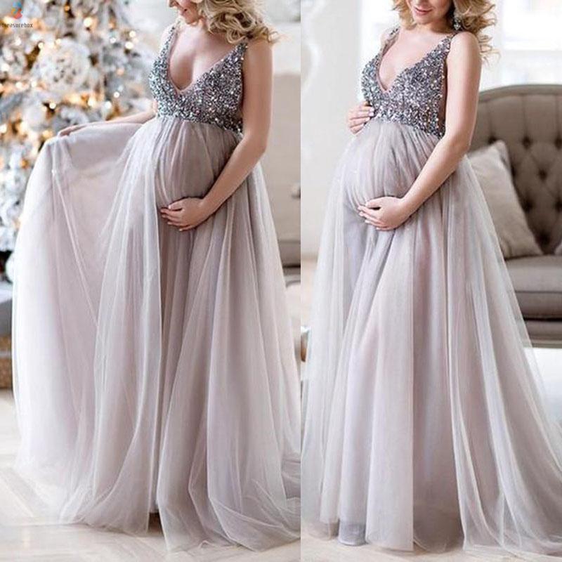 party wear gown for pregnant lady