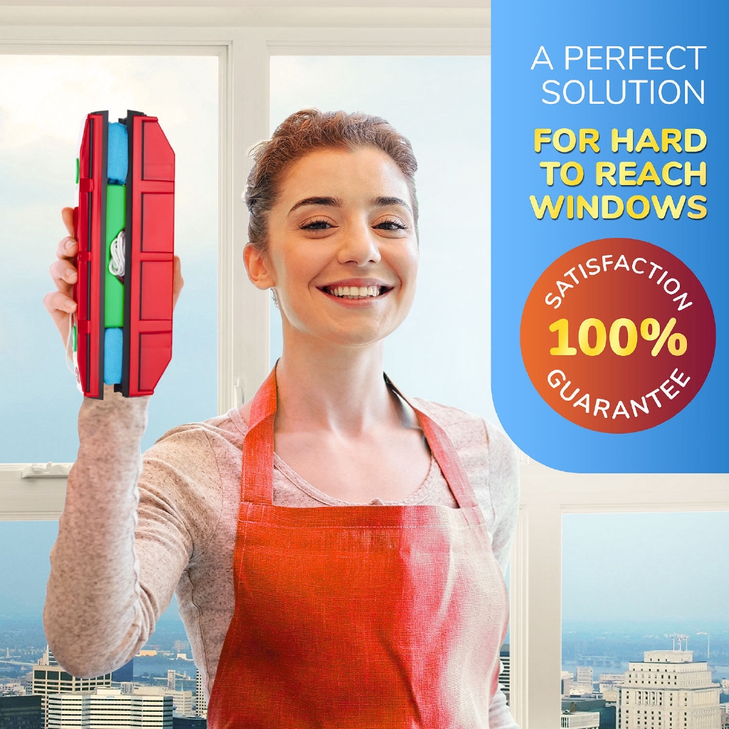 Glider Magnetic Window Cleaner For Hard To Reach Outer Window Side Single Glaze 