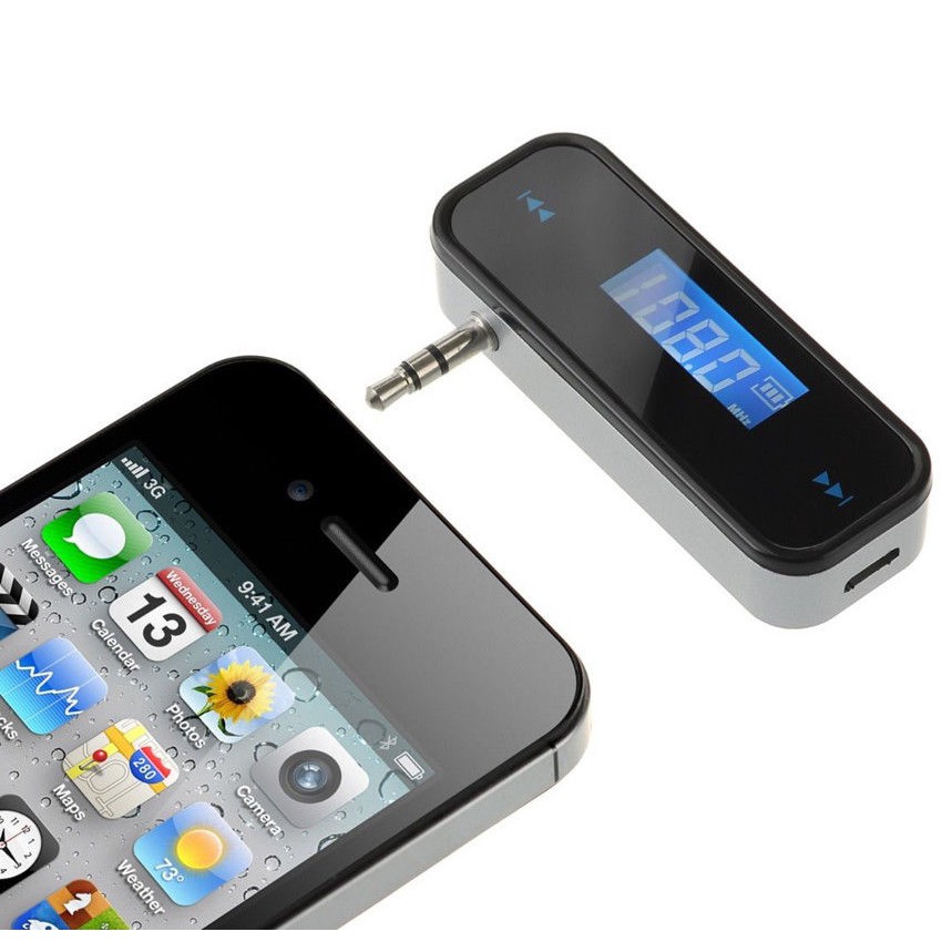 Universal 3 5mm In Car Handsfree Lcd Audio Music Fm Transmitter For Smartphone Shopee Singapore