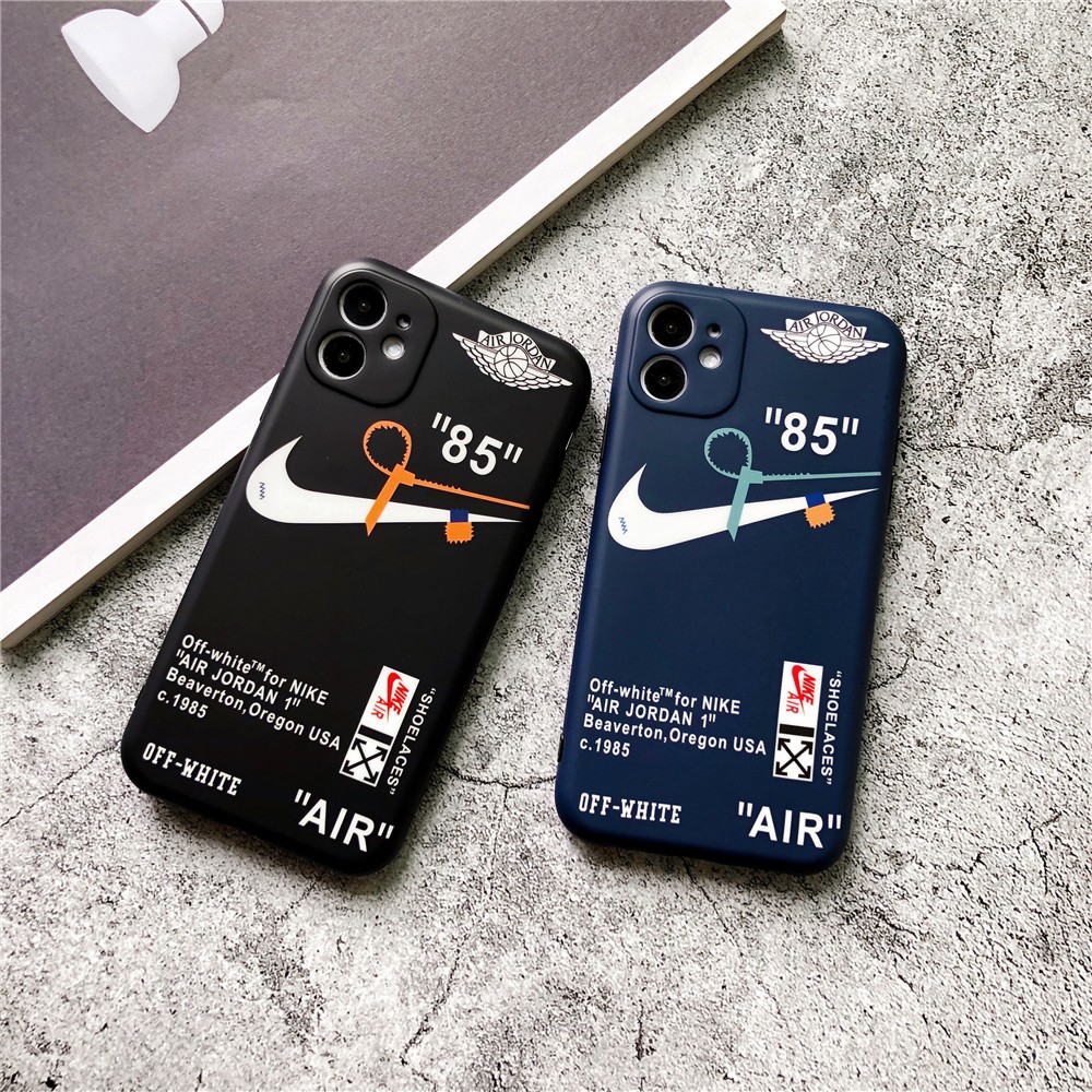 Nike Air Jordan Off White Soft Phone Case For Iphone 12pro Max 12mini 11 Pro Max X Xs Xr Xsmax 7 8 Plus Phone Protective Cover Full Protector Shopee Singapore