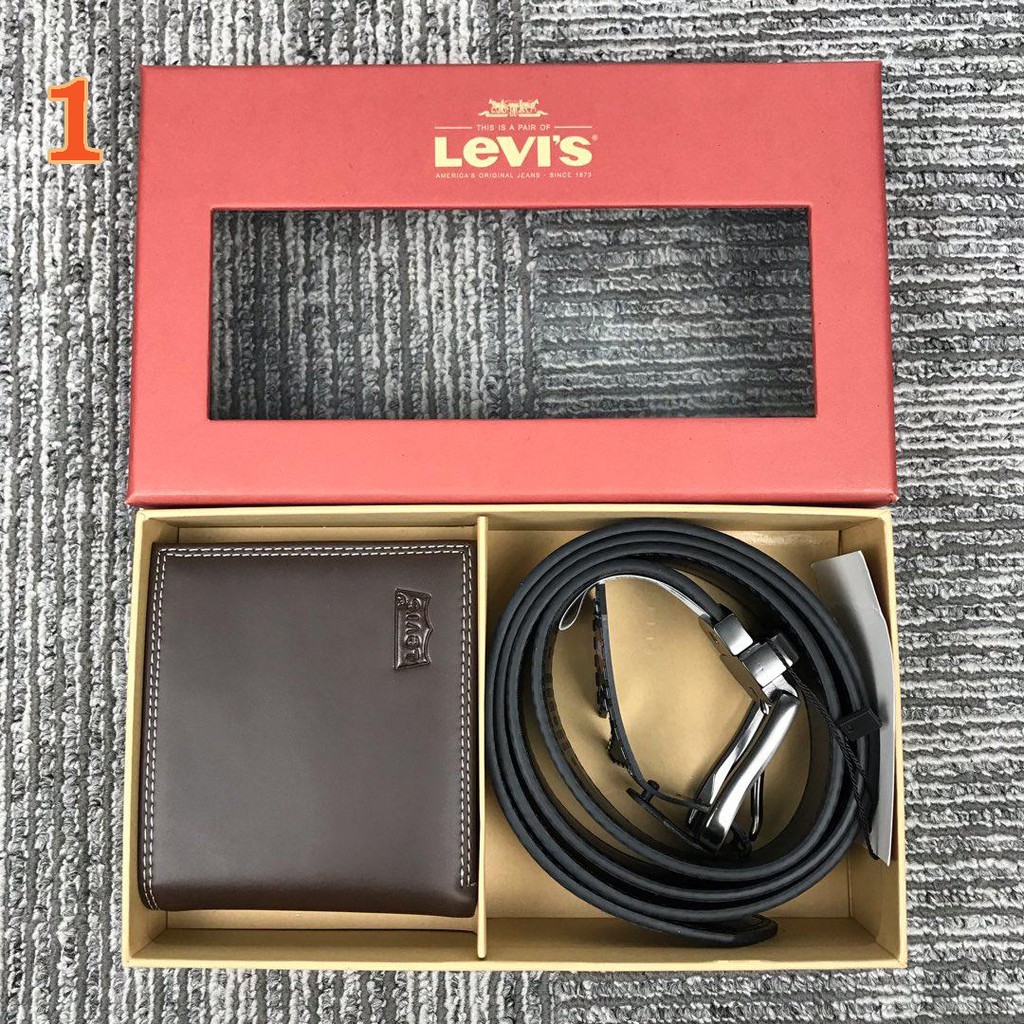 levis belt and wallet set