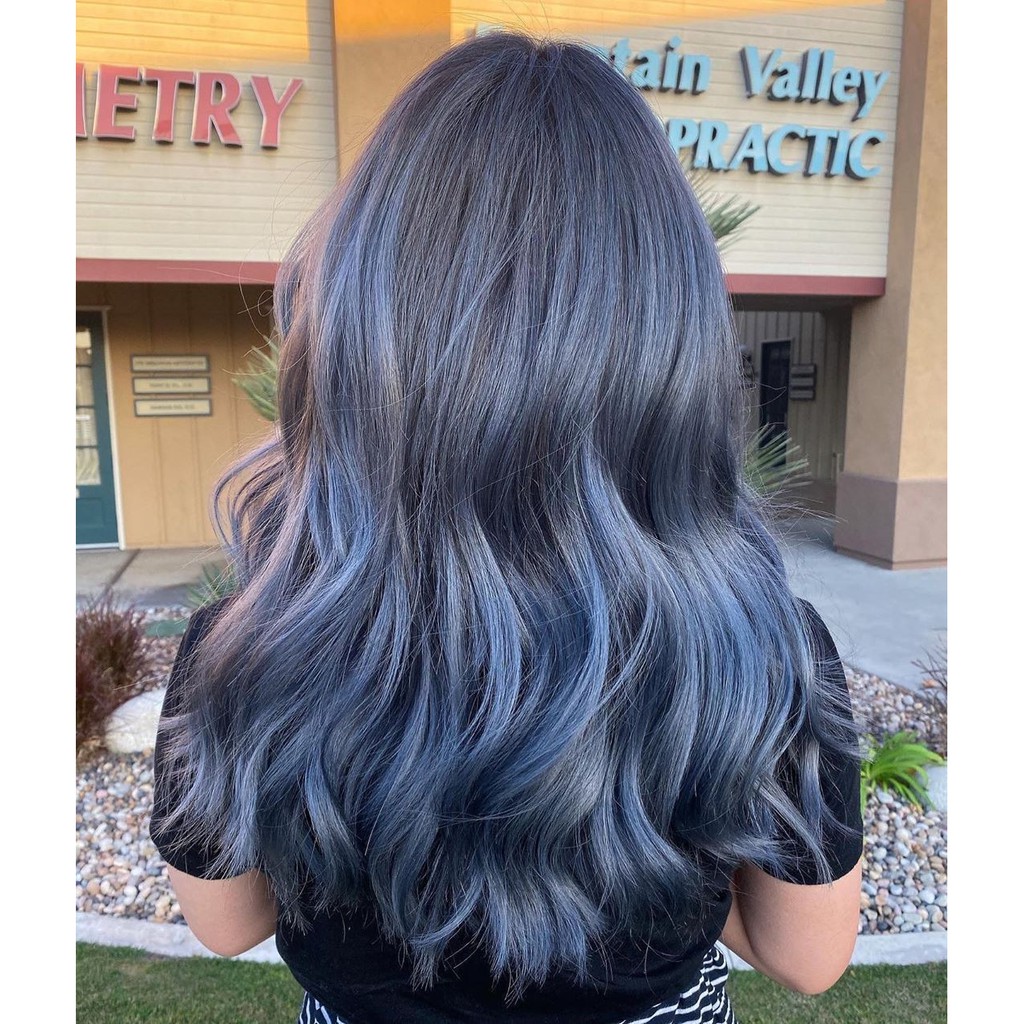 Ash Blue Ash Gray Blue Smoke Gray Hair Color | Shopee Singapore